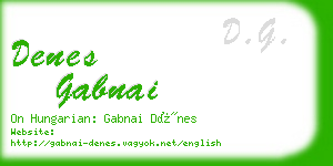 denes gabnai business card